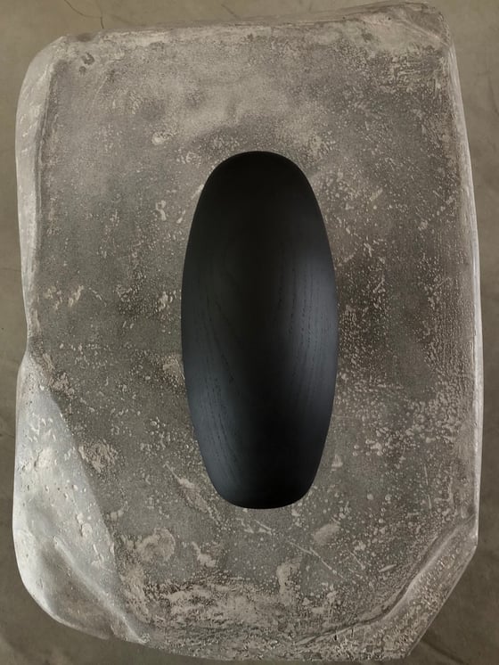 Image of solid ebonized ash lingam