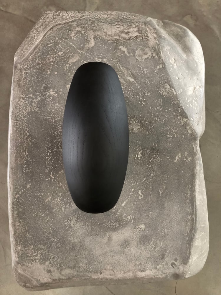 Image of solid ebonized ash lingam