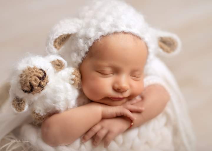Image of Fluffy set lamb. Newborn size