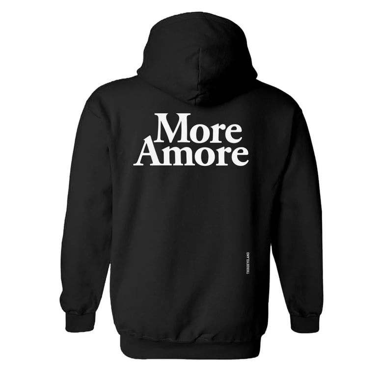 Image of More Amore Hoodie - Black - Limited to 100 Pieces