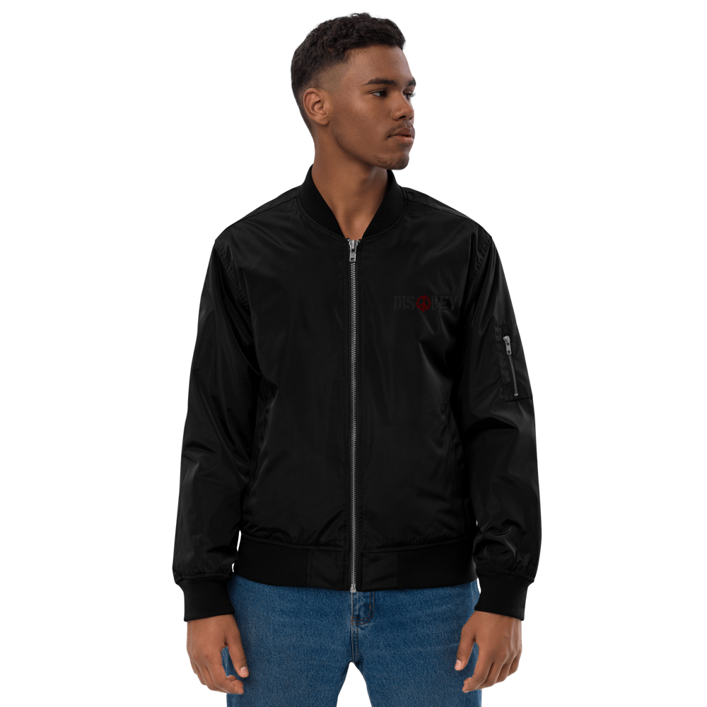 DISOBEY EMBROIDERED PREMIUM RECYCLED BOMBER JACKET