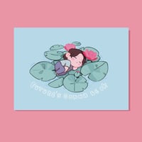 napping on lotus print
