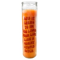 Image 1 of Horny Stupid Bitch Tall Jar Candle