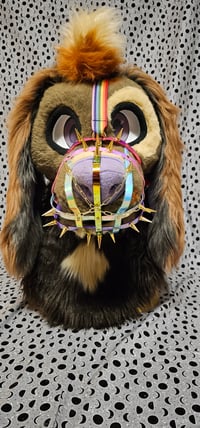 Image 2 of Rainbow Fursuit Cage Muzzle