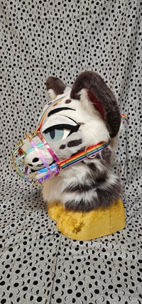 Image 1 of Rainbow Fursuit Cage Muzzle