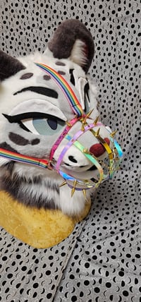 Image 4 of Rainbow Fursuit Cage Muzzle