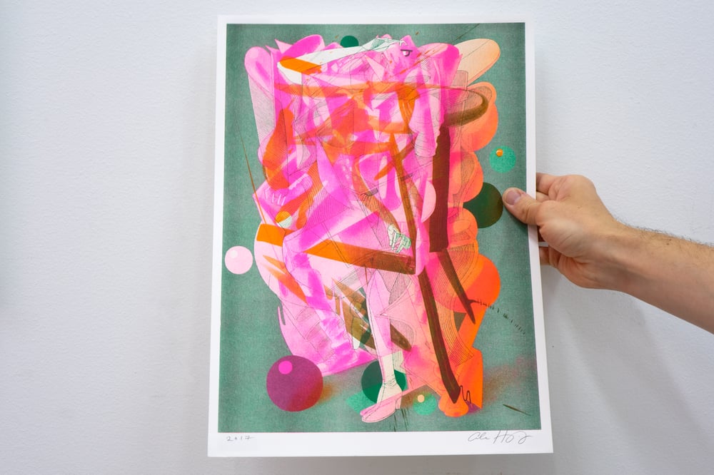 Image of Strong LQQK Risograph Print