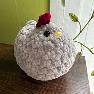 Image of Chunky Grey Chicken - Made To Order Plush