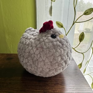 Image of Chunky Grey Chicken - Made To Order Plush