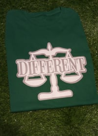 Image 1 of Green/White/Grey "DIFFERENT"⚖️ Tshirt