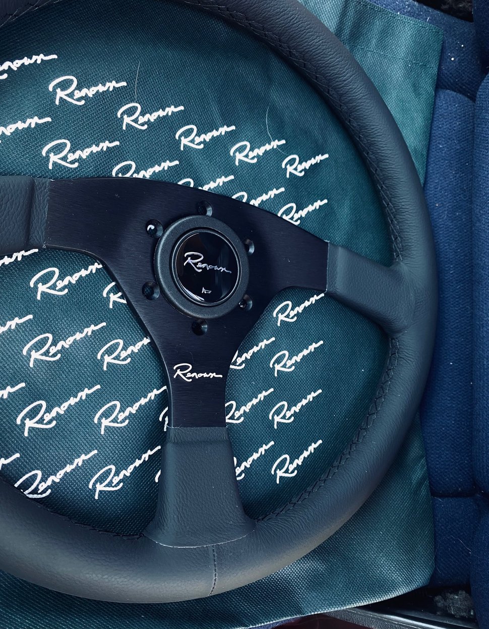 Image of Renown Champion Dark Leather Steering Wheel