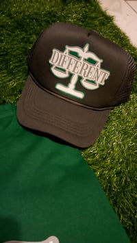 Image 2 of Grey/Gren/White "DIFFERENT" ⚖️ Trucker Hat