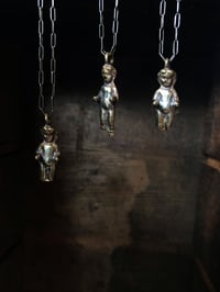 Image 1 of Frozen Charlotte Doll Charm Necklaces - Sterling silver chain 