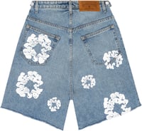 Image 2 of DENIM TEARS THE COTTON WREATH JEAN SHORT ‘BLUE‘