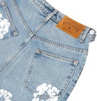 Image 3 of DENIM TEARS THE COTTON WREATH JEAN SHORT ‘BLUE‘