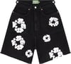 DENIM TEARS THE COTTON WREATH JEAN SHORT ‘BLACK’