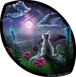 Image of Strawberry Moon - Cat Eye 3"in Stickers