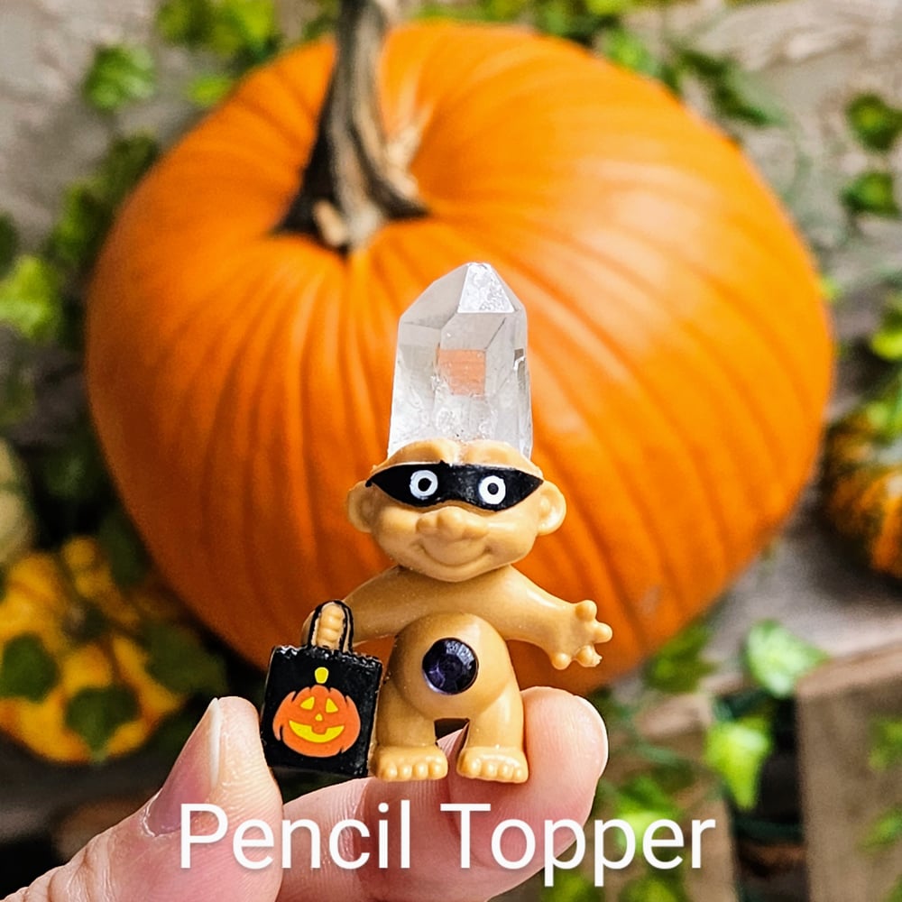 SALE! Halloween Crystal Troll Pencil Topper 2.5"
