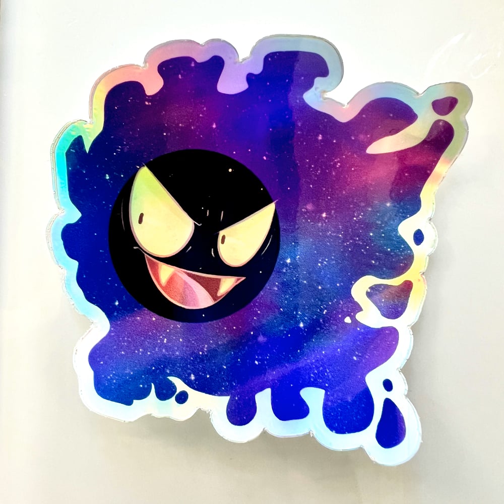 Image of Ghostie Galaxy Holographic Sticker