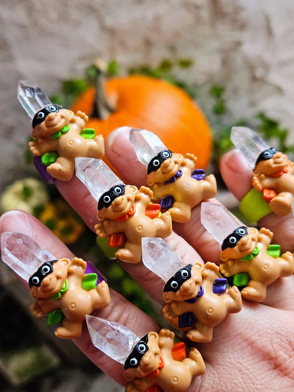 SALE! Expandable Halloween Crystal Trolls Ring