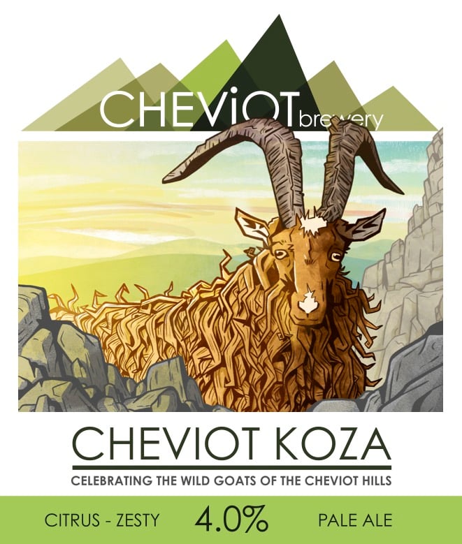 Image of 6 x CHEVIOT KOZA (4.0%) Pale Ale - Bottled Real Ale