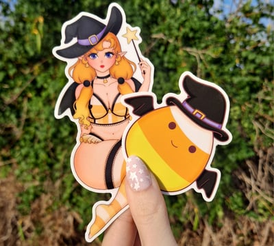 Image of Casey the Candy Corn Pinup Girl