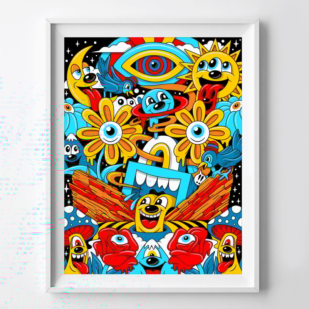 Image of GREG MIKE x Big Gigantic Collab Print "ON THE ROCKS"
