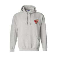 Image 2 of BRKN HRTS CLUB SAD HOODIE - GREY/WHITE