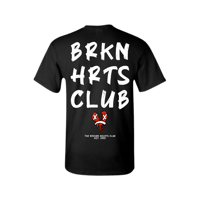 Image 1 of BRKN HRTS CLUB - SAD T-SHIRT - BLACK/WHITE