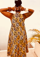 Image 3 of Batik Tie & Dye Sleeveless Dress w/ Zipper Front (Made to Order)