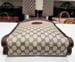 Image of Vtg. Gucci Brown Monogram Punch Handle Tote