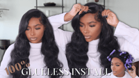 GLUELESS BODYWAVE 5X5 CLOSURE PRECUT WIG