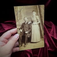Vintage Cabinet Card - Victorian Father Mother