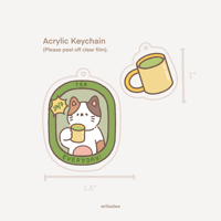 Tea Everyday 24/7 Acrylic Keychain