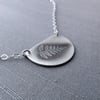 Sterling Silver Semicircle Fern Necklace