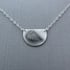 Sterling Silver Semicircle Fern Necklace Image 4