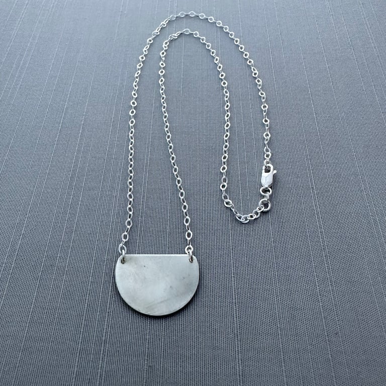 Sterling Silver Semicircle Fern Necklace Lisa Hopkins Design