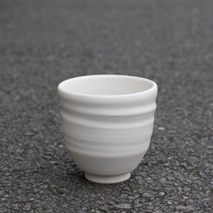 Cup (tumbler) stoneware with matt white glaze