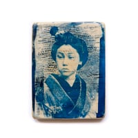 Image 1 of Monotype "Le chignon à la rose" - Japon - 15x20 cm