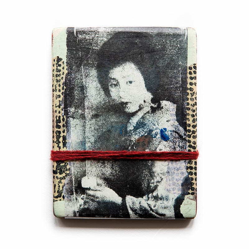 Image of Monotype "Hawaryu au fil rouge" - Japon - 15x20 cm