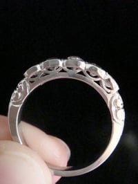 Image 3 of ART DECO 1920S PLATINUM OLD CUT 5 STONE DIAMOND RING 0.65CT ORNATE SHANK