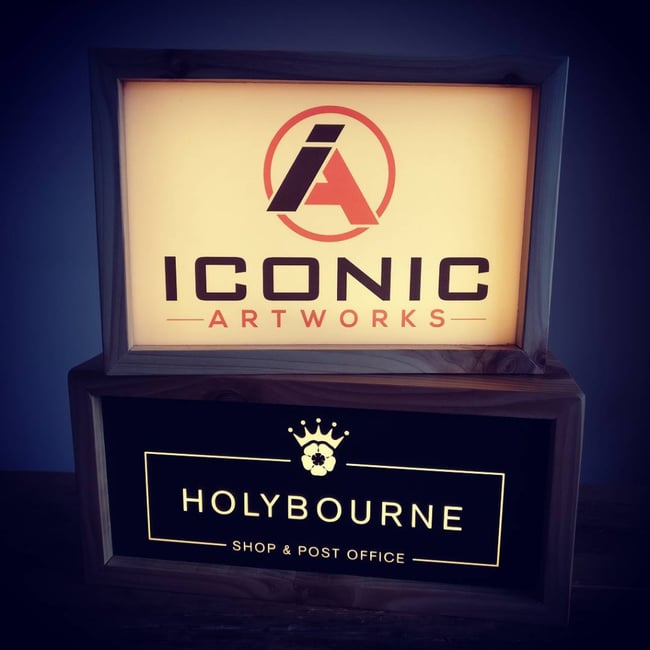 Iconic Artworks & Holybourne Post Office light boxes