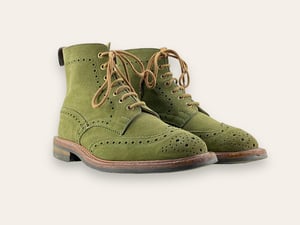 Image of Stowe green suede VINTAGE by Tricker's