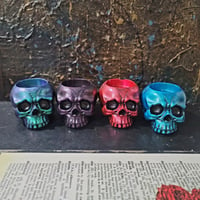 Image 2 of Handpainted Skull Tealight Candle Holder