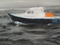 Image 4 of Boat in a Storm (Isle of Harris) - Framed Original