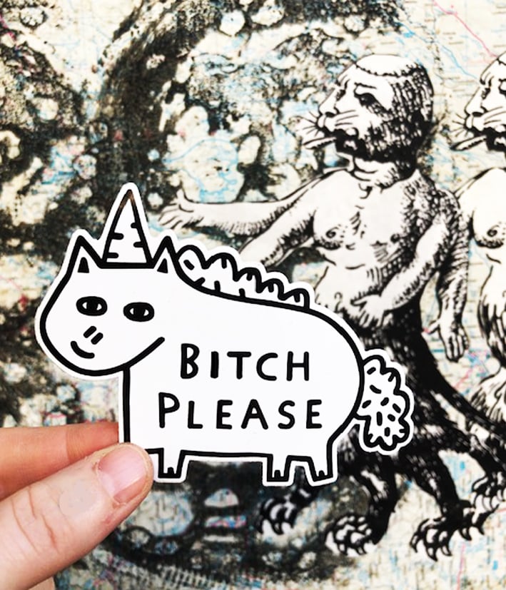 Image of Bitch Please Vinyl Sticker 