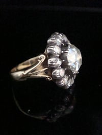 Image 2 of Victorian 18ct yellow gold large old rose cut diamond 2.70ct cluster ring
