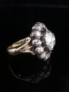 Victorian 18ct yellow gold large old rose cut diamond 2.70ct cluster ring