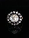 Victorian 18ct yellow gold large old rose cut diamond 2.70ct cluster ring