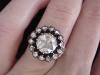 Image 5 of Victorian 18ct yellow gold large old rose cut diamond 2.70ct cluster ring